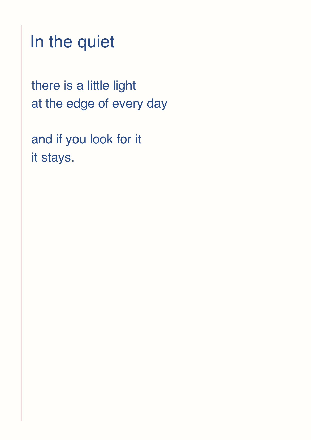 A place for a poem